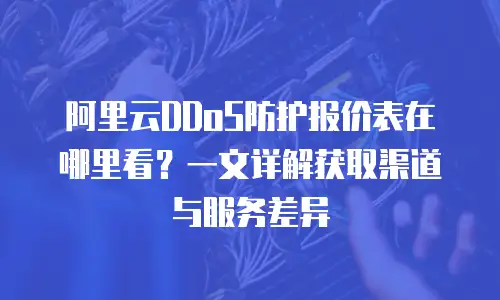 阿里云DDoS防护报价表在哪里看？一文详解获取渠道与服务差异