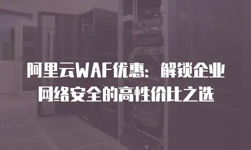 阿里云WAF优惠：解锁企业网络安全的高性价比之选