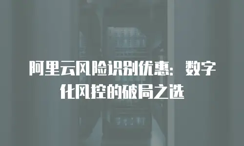 阿里云风险识别优惠：数字化风控的破局之选