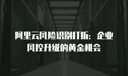 阿里云风险识别打折：企业风控升级的黄金机会