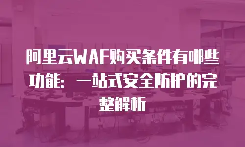 阿里云WAF购买条件有哪些功能：一站式安全防护的完整解析