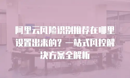 阿里云风险识别推荐在哪里设置出来的？一站式风控解决方案全解析
