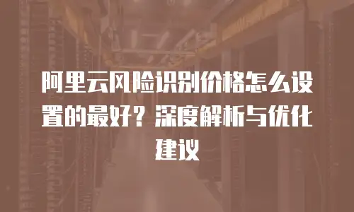 阿里云风险识别价格怎么设置的最好？深度解析与优化建议