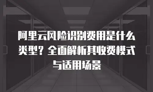 阿里云风险识别费用是什么类型？全面解析其收费模式与适用场景