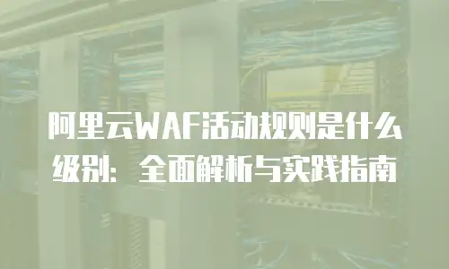 阿里云WAF活动规则是什么级别：全面解析与实践指南