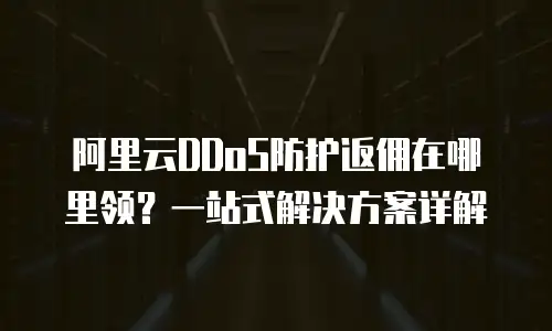 阿里云DDoS防护返佣在哪里领？一站式解决方案详解