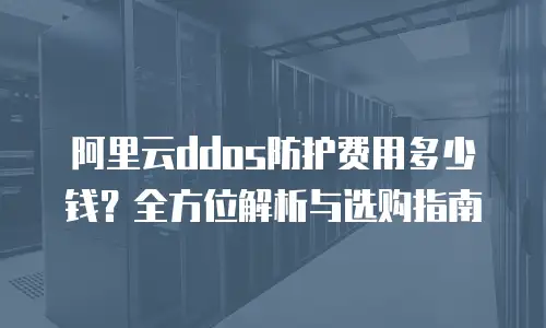 阿里云ddos防护费用多少钱？全方位解析与选购指南