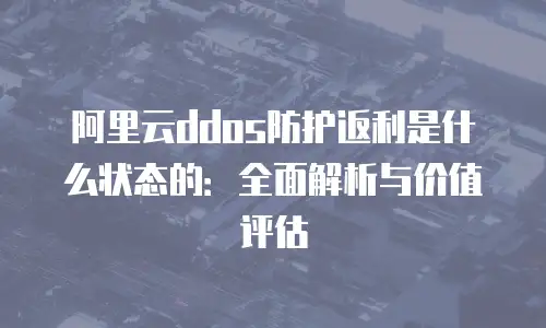 阿里云ddos防护返利是什么状态的：全面解析与价值评估