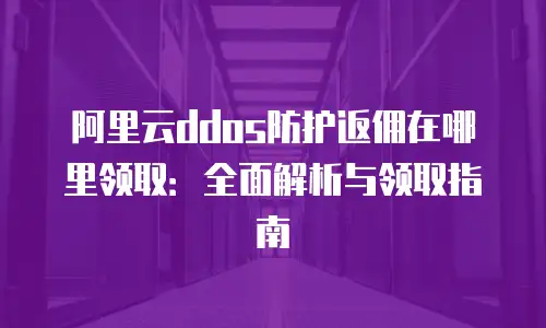 阿里云ddos防护返佣在哪里领取：全面解析与领取指南