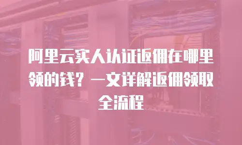 阿里云实人认证返佣在哪里领的钱？一文详解返佣领取全流程