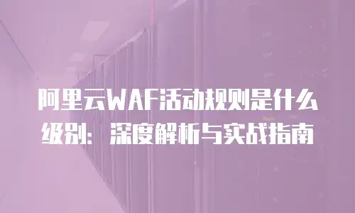 阿里云WAF活动规则是什么级别：深度解析与实战指南