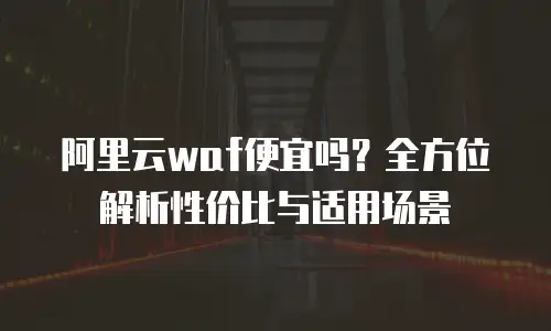 阿里云waf便宜吗？全方位解析性价比与适用场景