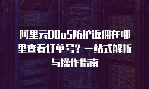 阿里云DDoS防护返佣在哪里查看订单号？一站式解析与操作指南