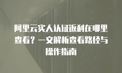 阿里云实人认证返利在哪里查看？一文解析查看路径与操作指南