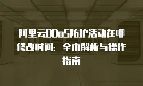 阿里云DDoS防护活动在哪修改时间：全面解析与操作指南
