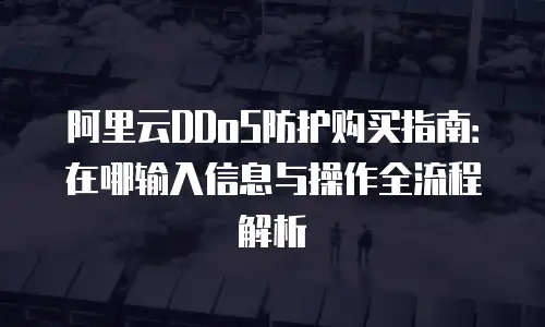 阿里云DDoS防护购买指南：在哪输入信息与操作全流程解析