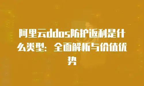 阿里云ddos防护返利是什么类型：全面解析与价值优势