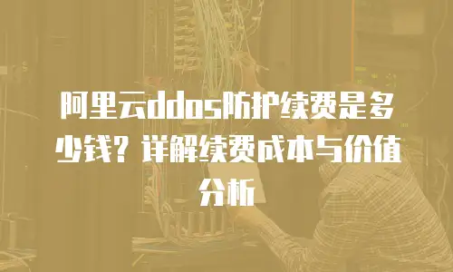 阿里云ddos防护续费是多少钱？详解续费成本与价值分析
