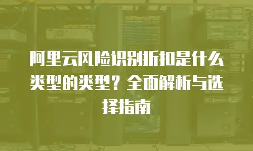 阿里云风险识别折扣是什么类型的类型？全面解析与选择指南