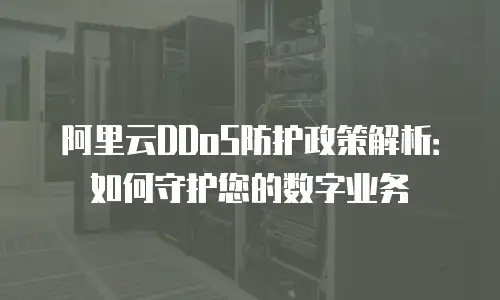 阿里云DDoS防护政策解析：如何守护您的数字业务