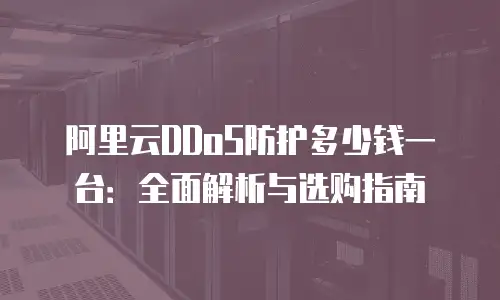 阿里云DDoS防护多少钱一台：全面解析与选购指南