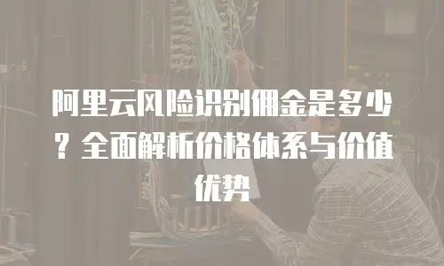 阿里云风险识别佣金是多少？全面解析价格体系与价值优势