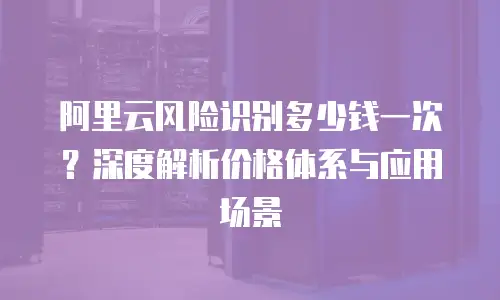 阿里云风险识别多少钱一次？深度解析价格体系与应用场景