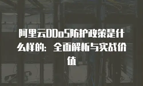 阿里云DDoS防护政策是什么样的：全面解析与实战价值