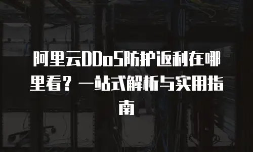阿里云DDoS防护返利在哪里看？一站式解析与实用指南