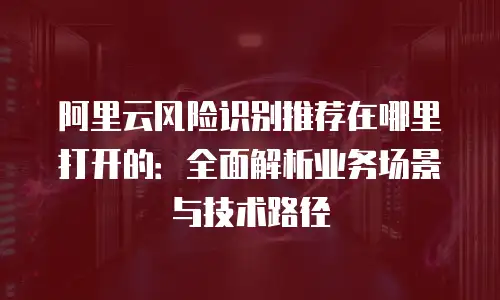 阿里云风险识别推荐在哪里打开的：全面解析业务场景与技术路径