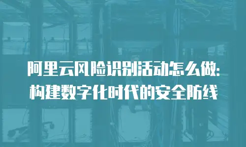 阿里云风险识别活动怎么做：构建数字化时代的安全防线
