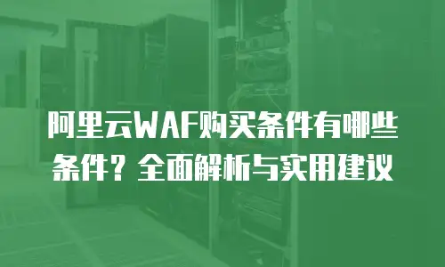 阿里云WAF购买条件有哪些条件？全面解析与实用建议