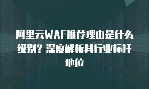 阿里云WAF推荐理由是什么级别？深度解析其行业标杆地位