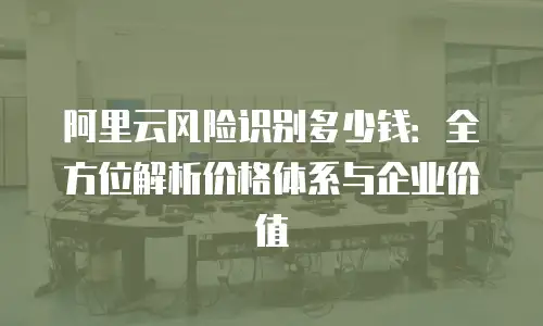 阿里云风险识别多少钱：全方位解析价格体系与企业价值