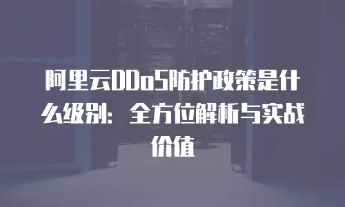 阿里云DDoS防护政策是什么级别：全方位解析与实战价值