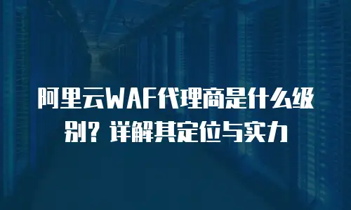 阿里云WAF代理商是什么级别？详解其定位与实力