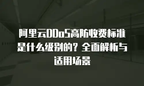 阿里云DDoS高防收费标准是什么级别的？全面解析与适用场景