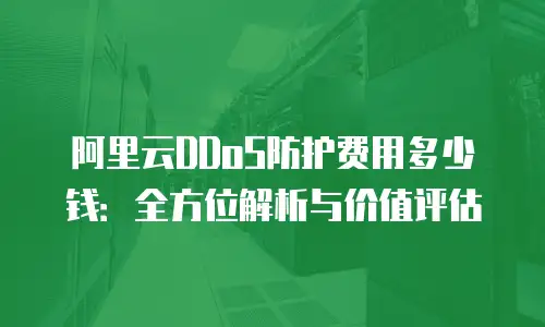阿里云DDoS防护费用多少钱：全方位解析与价值评估