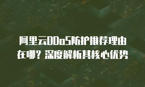 阿里云DDoS防护推荐理由在哪？深度解析其核心优势
