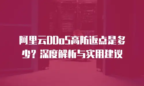 阿里云DDoS高防返点是多少？深度解析与实用建议
