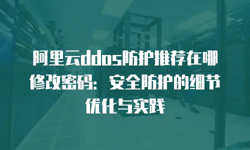 阿里云ddos防护推荐在哪修改密码：安全防护的细节优化与实践