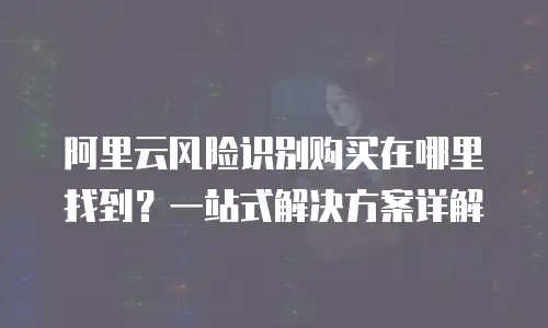 阿里云风险识别购买在哪里找到？一站式解决方案详解