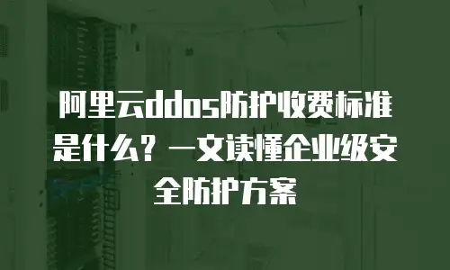 阿里云ddos防护收费标准是什么？一文读懂企业级安全防护方案