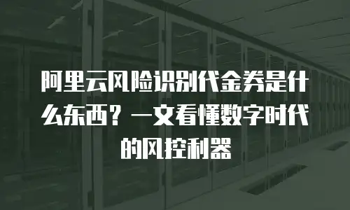 阿里云风险识别代金券是什么东西？一文看懂数字时代的风控利器