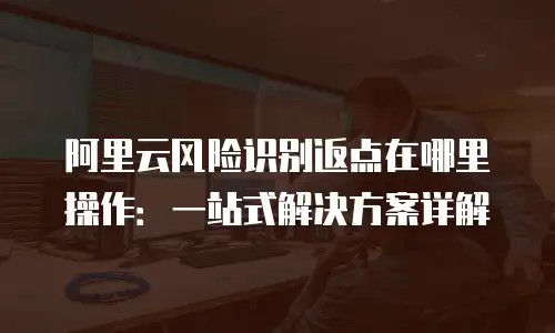 阿里云风险识别返点在哪里操作：一站式解决方案详解
