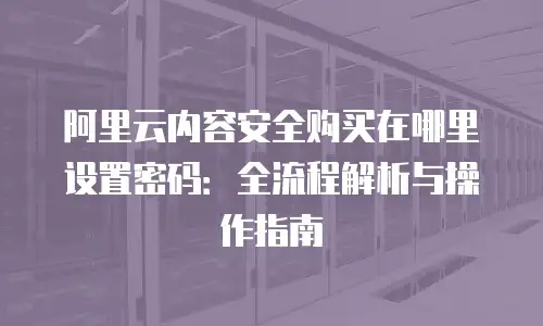 阿里云内容安全购买在哪里设置密码：全流程解析与操作指南