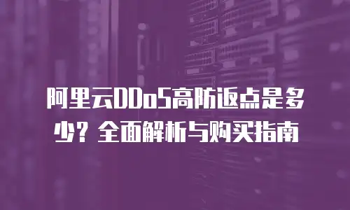 阿里云DDoS高防返点是多少？全面解析与购买指南