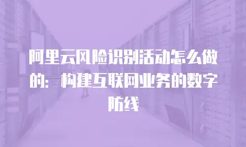 阿里云风险识别活动怎么做的：构建互联网业务的数字防线