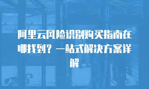 阿里云风险识别购买指南在哪找到？一站式解决方案详解