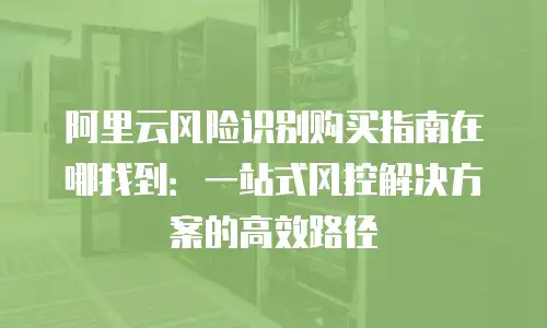 阿里云风险识别购买指南在哪找到：一站式风控解决方案的高效路径